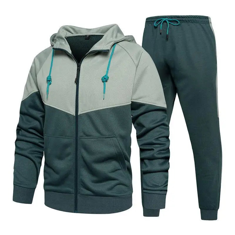 Men Sport Jogging Two Piece Sweatsuit