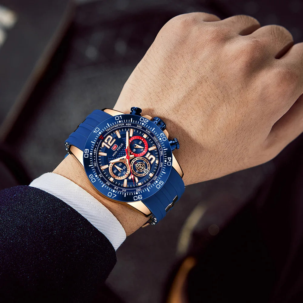 Sport Watch for Men Silicone Strap Waterproof