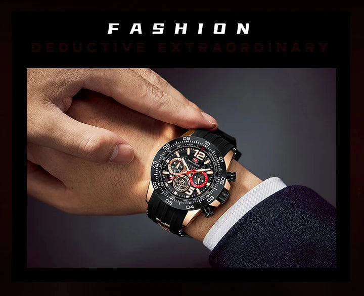 Sport Watch for Men Silicone Strap Waterproof