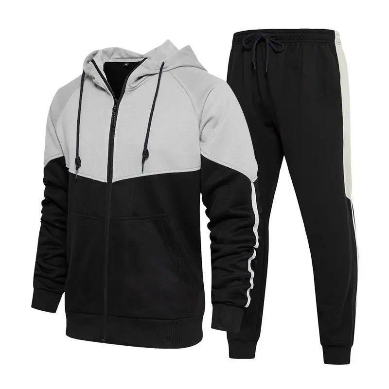 Men Sport Jogging Two Piece Sweatsuit