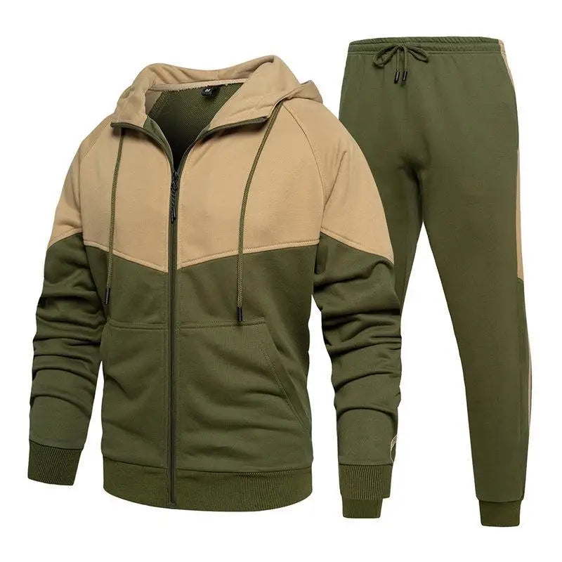 Men Sport Jogging Two Piece Sweatsuit