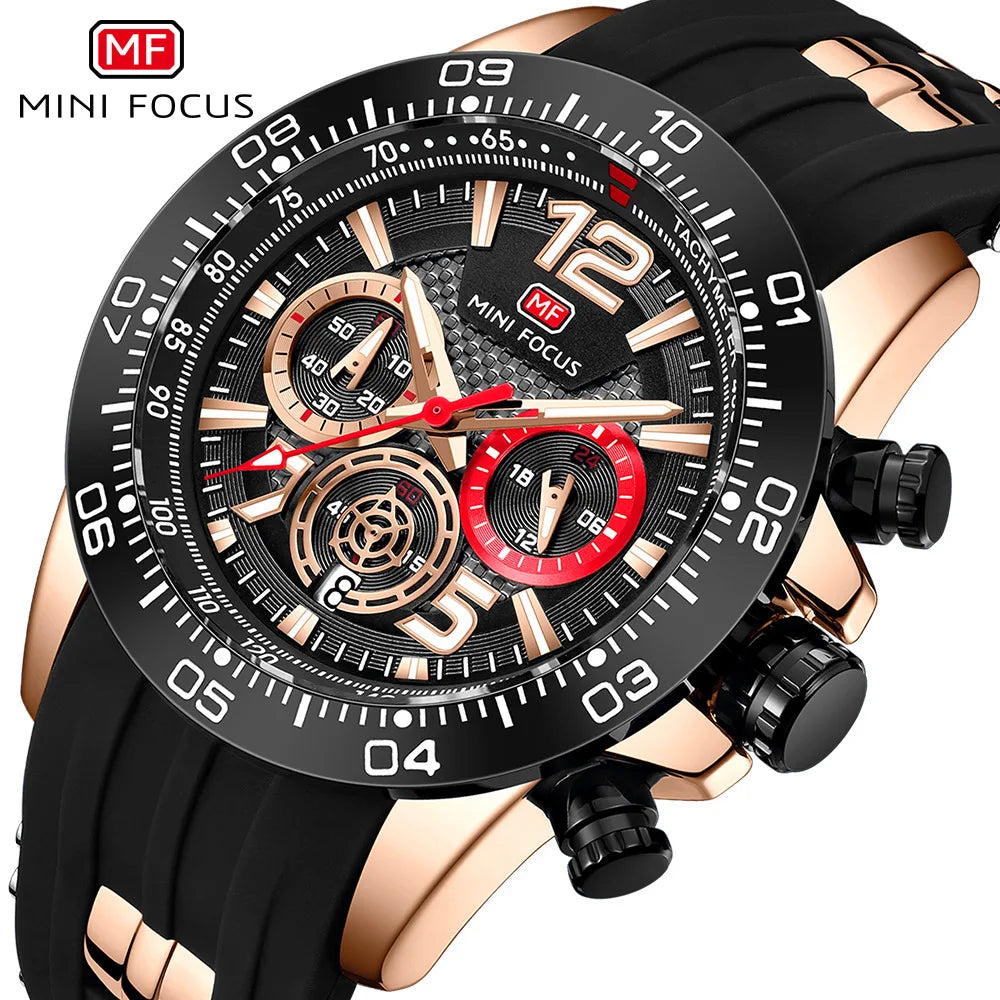Sport Watch for Men Silicone Strap Waterproof