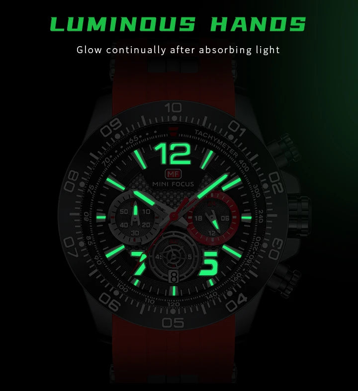 Sport Watch for Men Silicone Strap Waterproof