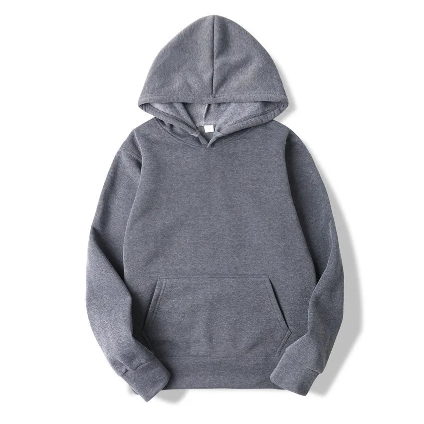 Unisex Solid Color Hoodie Sweatshirt