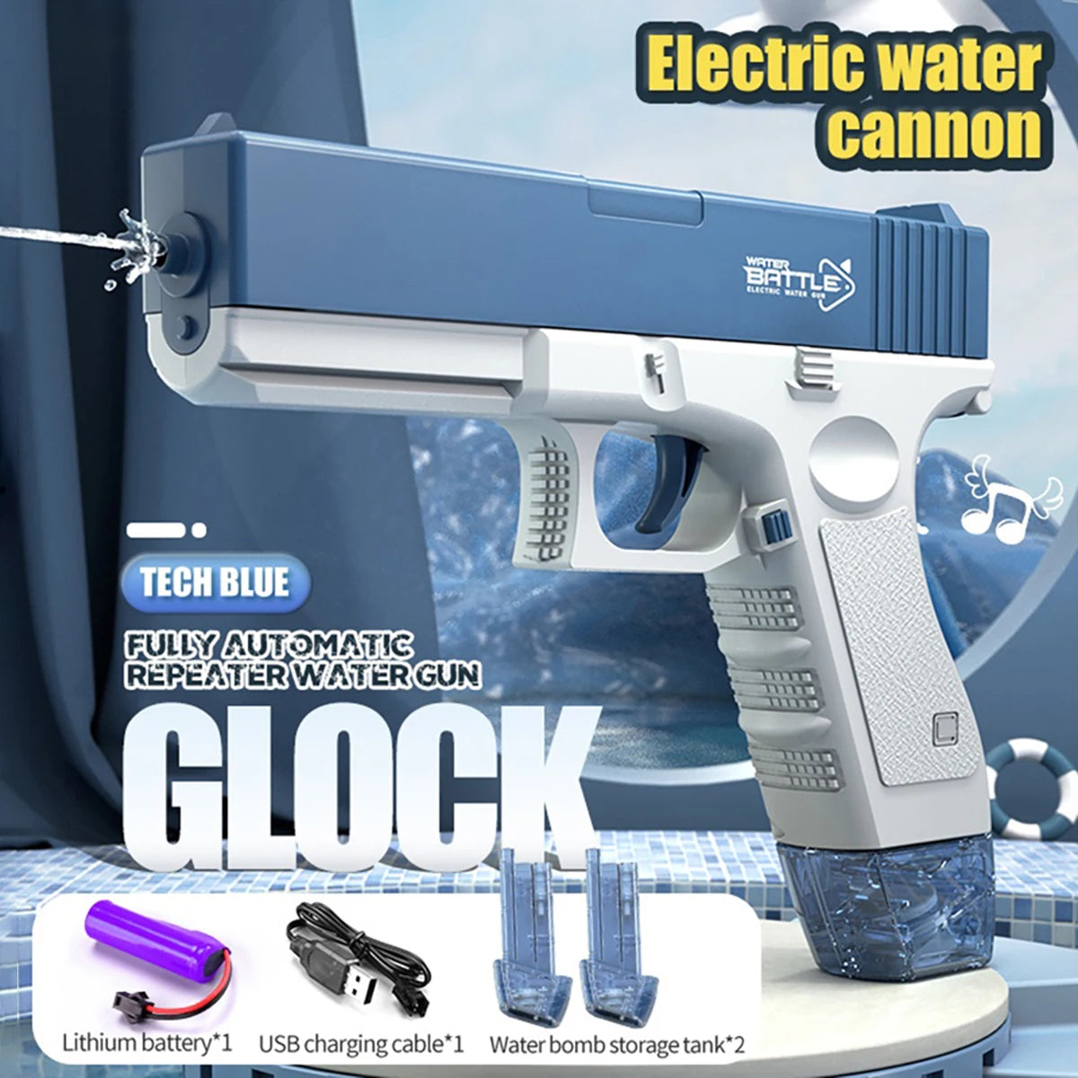 Electric Water Gun Rechargeable Automatic for Adults & Kids