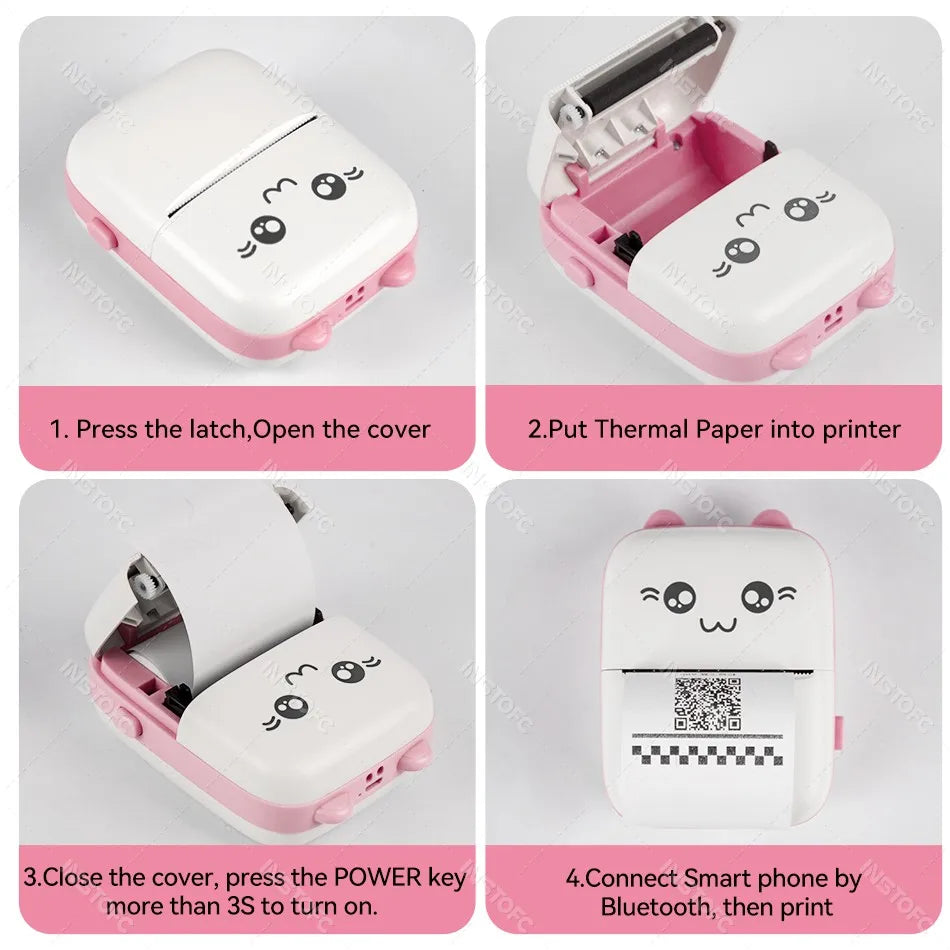 58mm Photo Label Portable Mini Thermal Sticker Printer