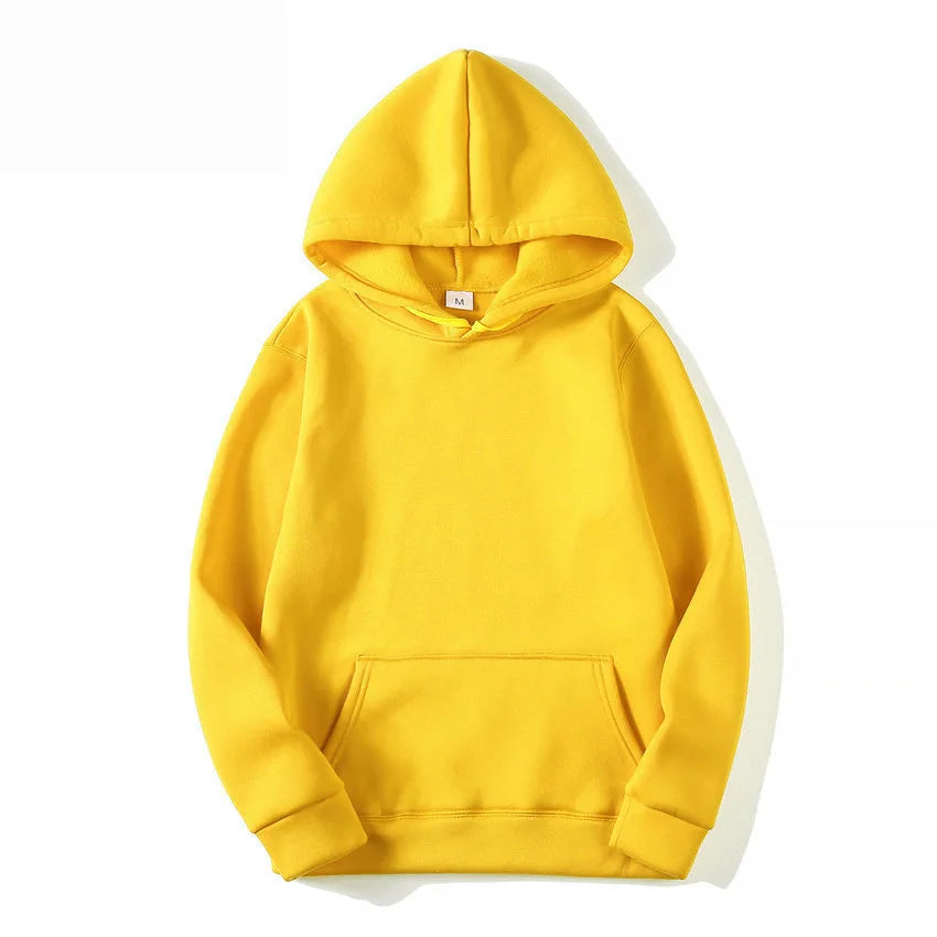 Unisex Solid Color Hoodie Sweatshirt