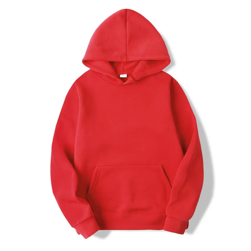 Unisex Solid Color Hoodie Sweatshirt