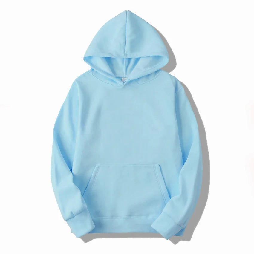 Unisex Solid Color Hoodie Sweatshirt