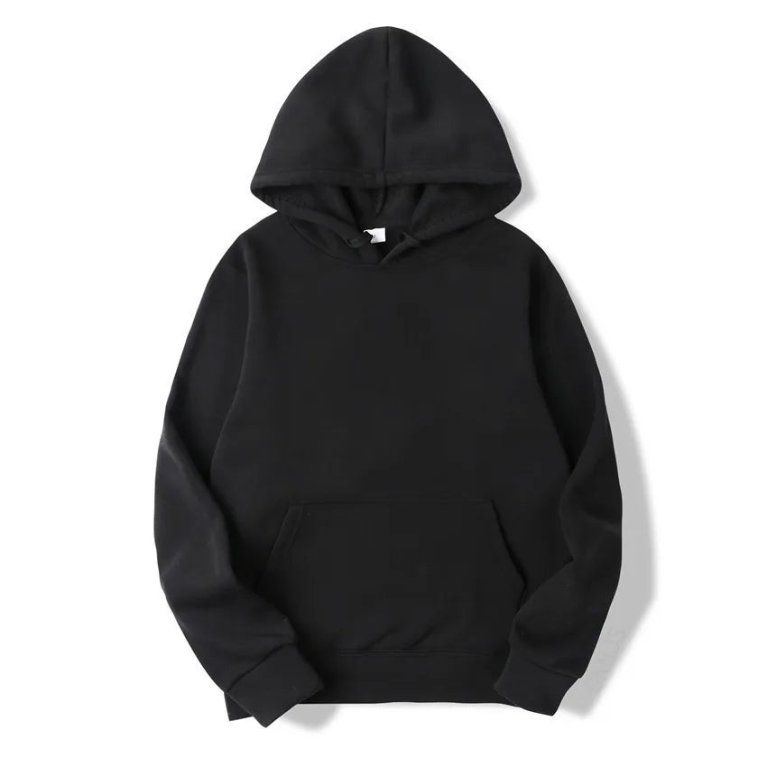 Unisex Solid Color Hoodie Sweatshirt