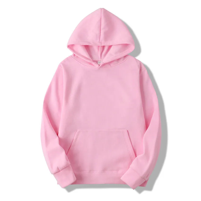 Unisex Solid Color Hoodie Sweatshirt