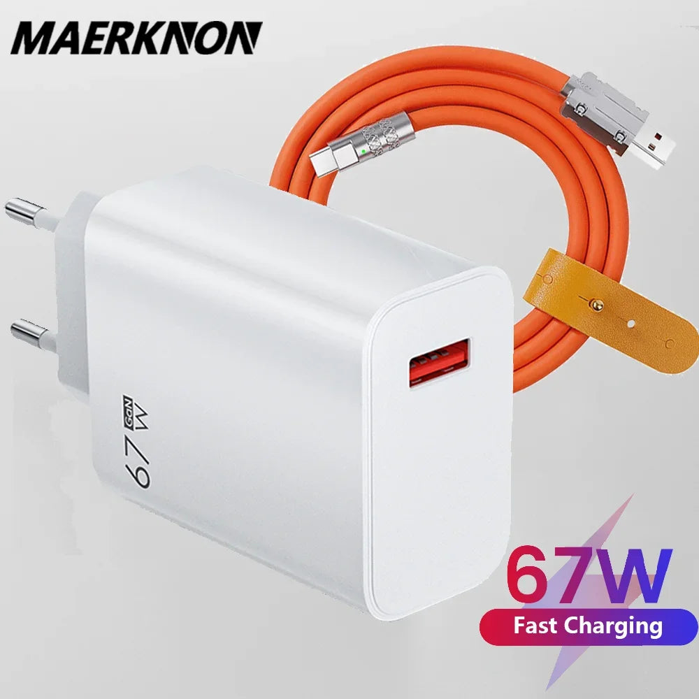 Total 67W USB GaN Charger Fast Charging Wall Phone Adapter 6A USB to TypeC