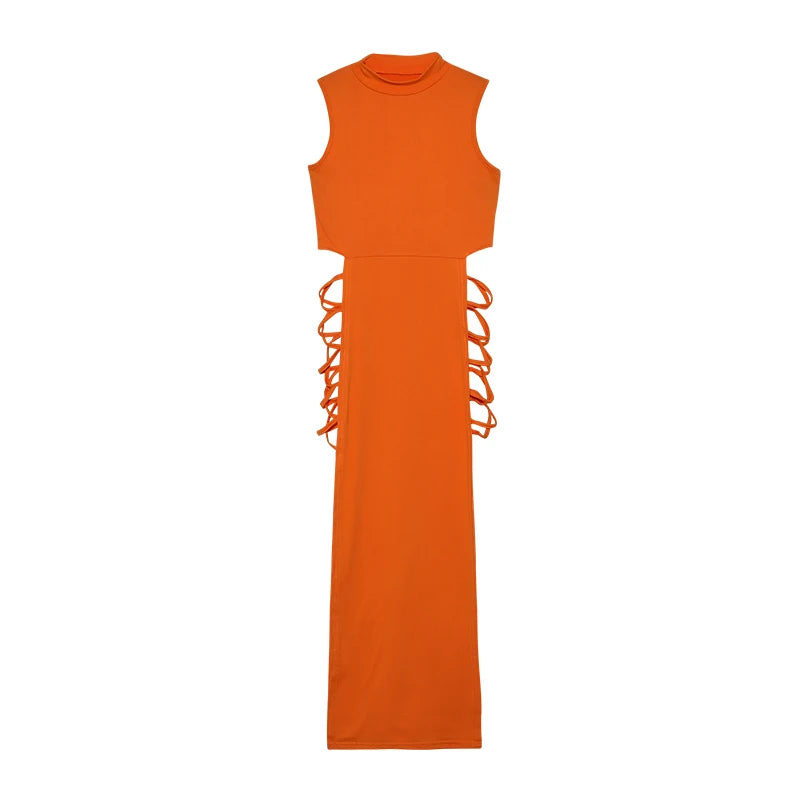 Criss Cross Cut Out Dress Sexy Bodycon
