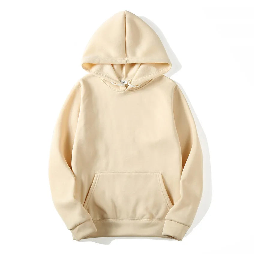 Unisex Solid Color Hoodie Sweatshirt