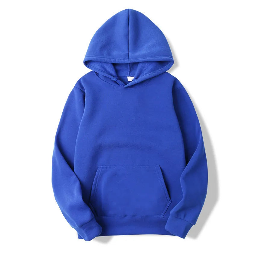 Unisex Solid Color Hoodie Sweatshirt